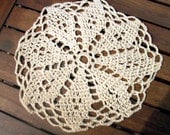 Crochet doily lace coaster crochet doilies drinks coaster small round table mat in taupe cotton