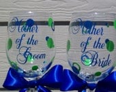 Mother of the Bride and Mother of the Groom wine glasses