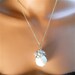 White Glass Round Briolette, Tanzanite Gemstone Neckace, Purple Periwinkle, Statement, Wedding, Bridal, Birthstone, Fashion Accessory