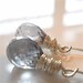 Mystic Blue Quartz Gemstone Wire Wrapped Earrings in Sterling Silver. Winter Fashion Womens Jewelry