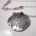 Pink Ruby, Silver Flower Pendant, "Bloom" Necklace, Recycled Silver, Earthy Fashion Accessory July Birthstone, Your Daily Jewels