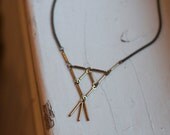 Vintage Lattice Brass Necklace
