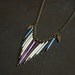 Colourful Chevron Porcupine Quill Necklace