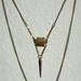 Dangling Brass Spike Necklace
