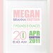 Mixed Modern Birth Announcement Wall Art - 8x10 Baby Nursery Children Wall Print Poster