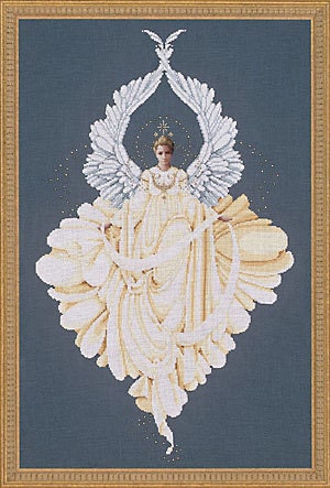 PEACE ANGEL  Marilyn Leavitt-Imblum - Counted Cross Stitch Chart - Lavender and Lace Design