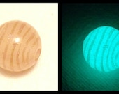 Glow in the Dark Glass 1 "Pink with Aventurine wrap" Glow Glass Glow in the Dark Handmade Bead SRA I-7