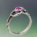 DELICATE LEAF RING, Your Choice of Stone.  Ring in sterling silver