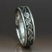 CIRCLING LEAVES Wedding Band.  6mm width.  This ring in sterling silver.