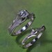 ALPINE LILY Wedding Ring Set, Half-Carat Diamond - Engagement ring and Matching Wedding band, in 14k white, yellow or rose gold