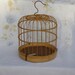 Vintage Bird Cage Bamboo Wood 8"