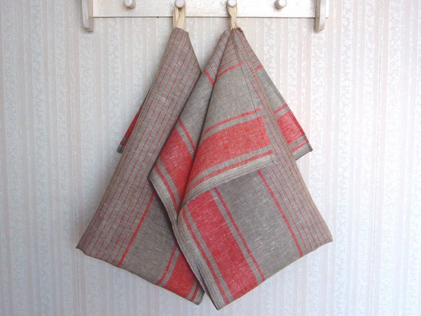 Linen kitchen towels -Old Cottage- linen tea towel, hand towel, guest towels,