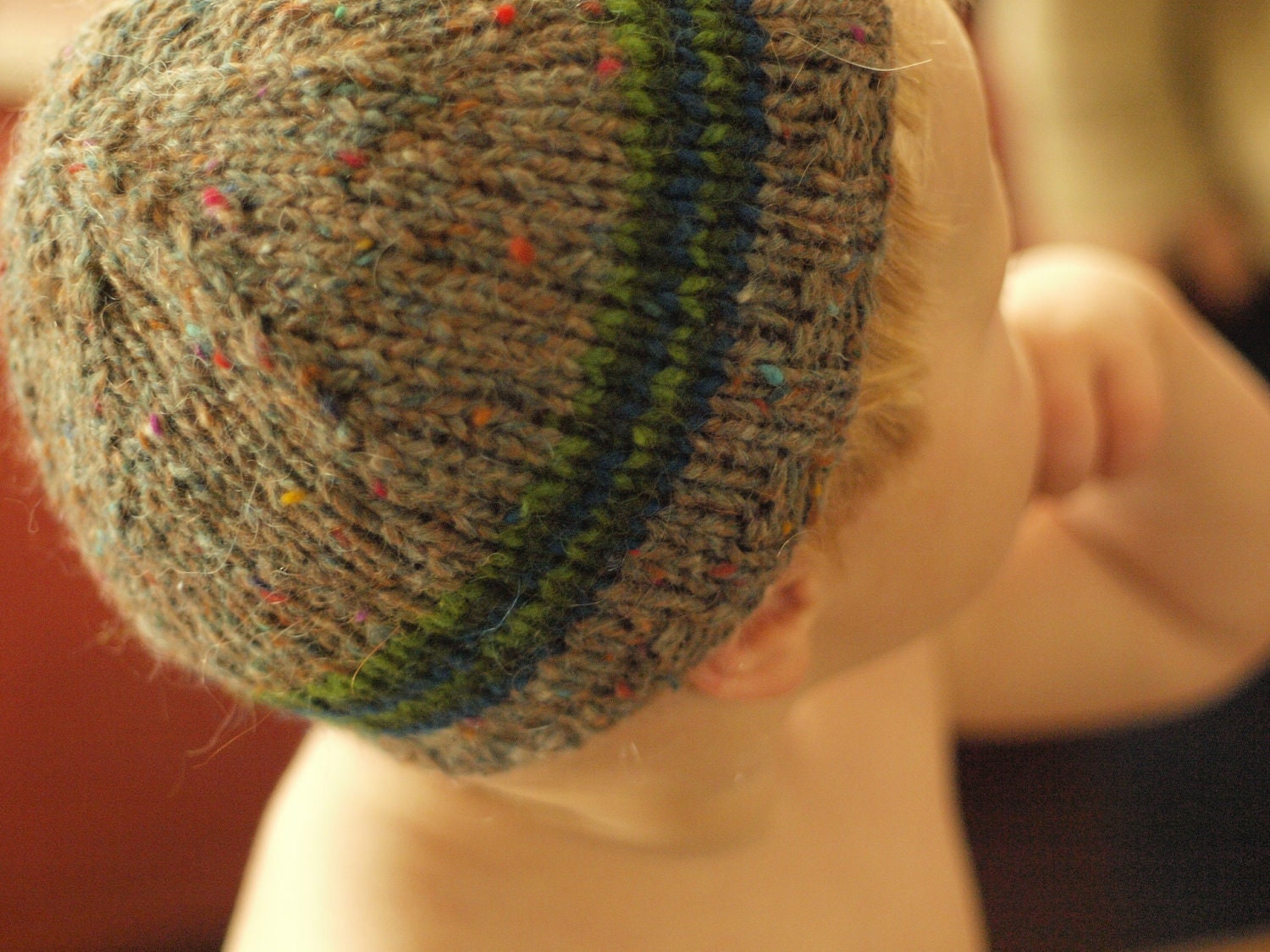 woolie striped hat for babies