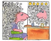 Bad Hair Day 8.5x11 Print