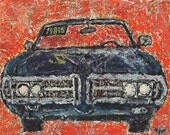 69 Bonneville ragtop - 8x10 - orginal oil painting