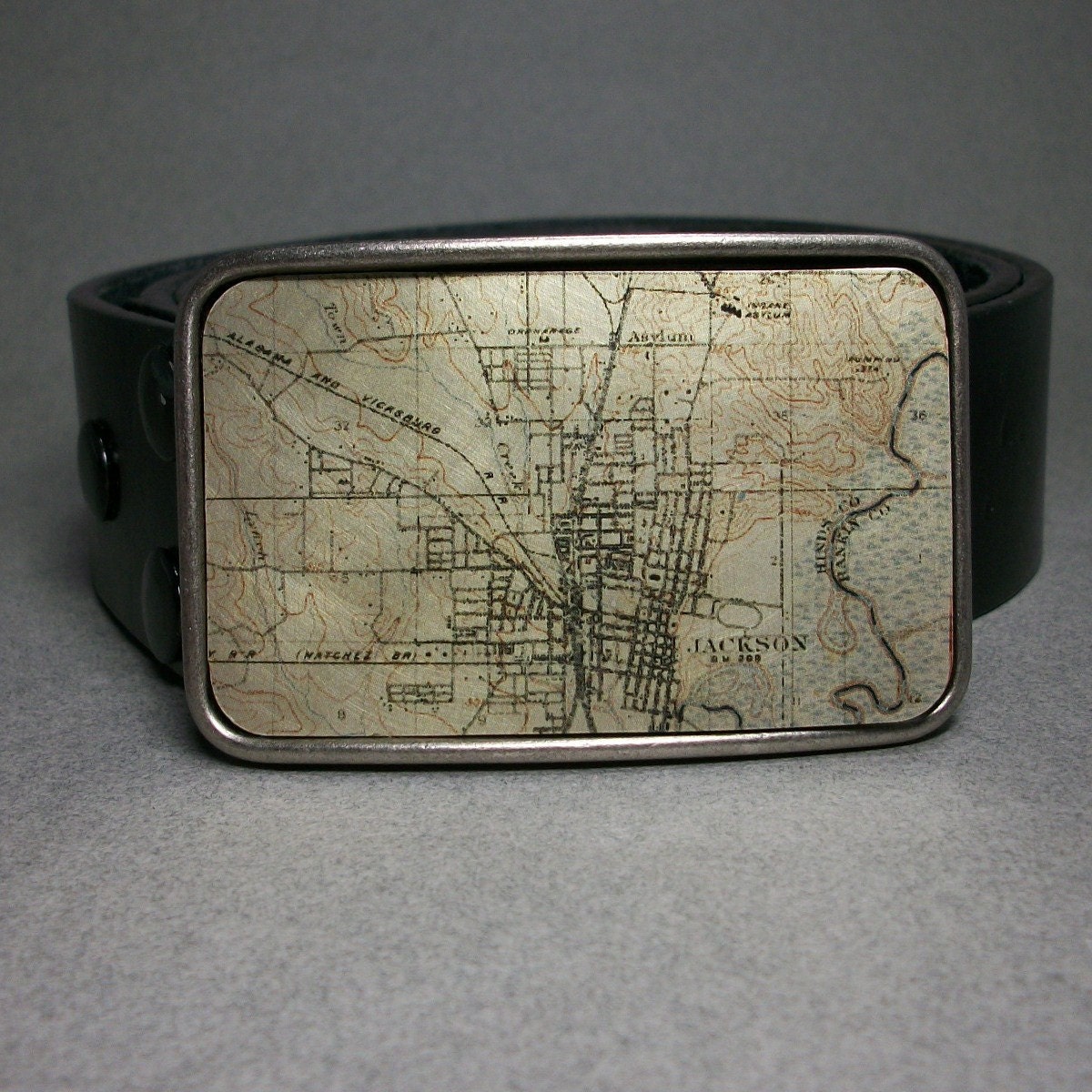 Belt Buckle Jackson Mississippi Vintage by decembermoondesign