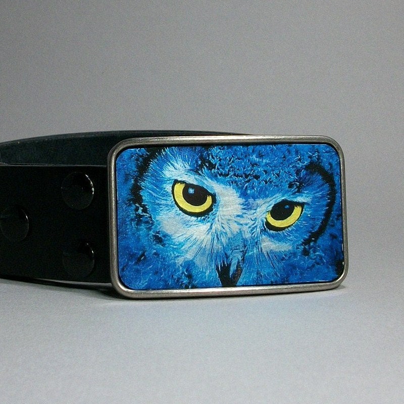 Blue Owl Belt Buckle