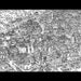Black and White fantasy landscape illustration of a port city