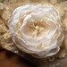Wedding Rose Flower Hair Clip, handmade of fabric and vintage lace.