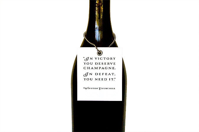 In Victory...In Defeat - Churchill - Set of 6 Wine Tags