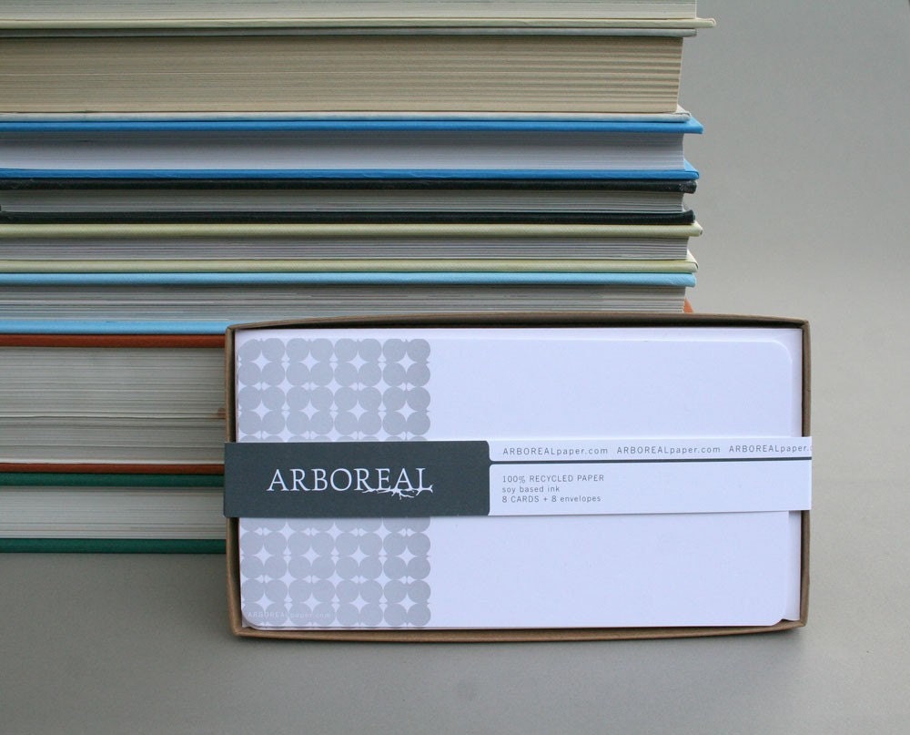 D'ESTE monarch flat stationery notes, set of 8