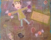 Original Mixed Media Art Collage Sweet on SALE