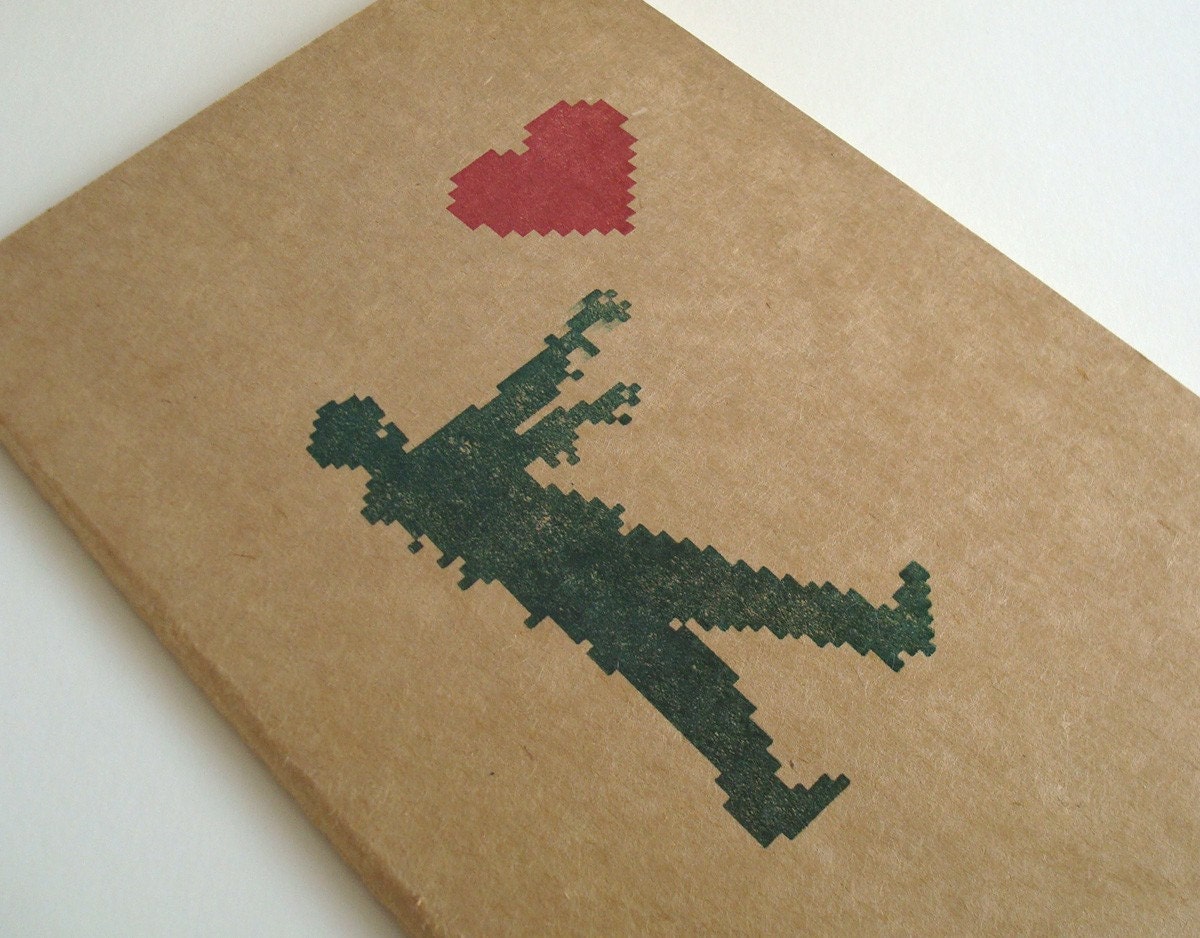 Zombie Love father's day moleskine large journal (lined) 8 bit romantic geek dad