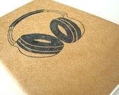 Headphones Moleskine dj journal (sketch) retro music pocket moleskin