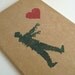 Zombie Love father's day moleskine large journal (lined) 8 bit romantic geek dad