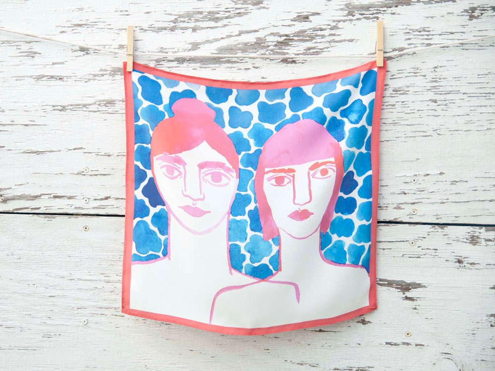 Pink Ladies Silk Scarf