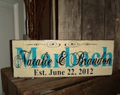 Personalized Wedding Sign Hand Painted