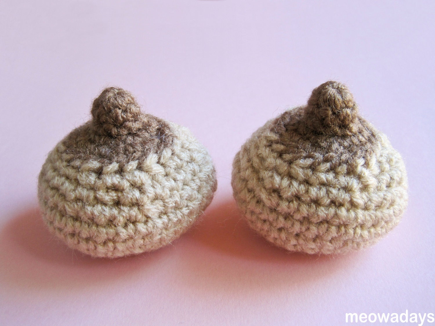 CAT TOY catnip BOOB boobs ball toys crochet funny weird mature