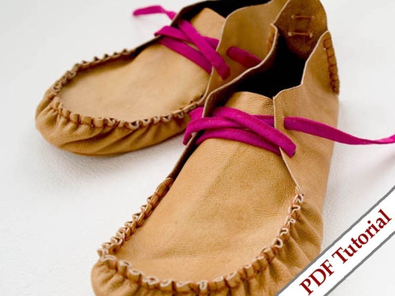 DIY Woman Leather Retro Shoes sizes 36-42 - PDF. pattern and photo - video tutorial