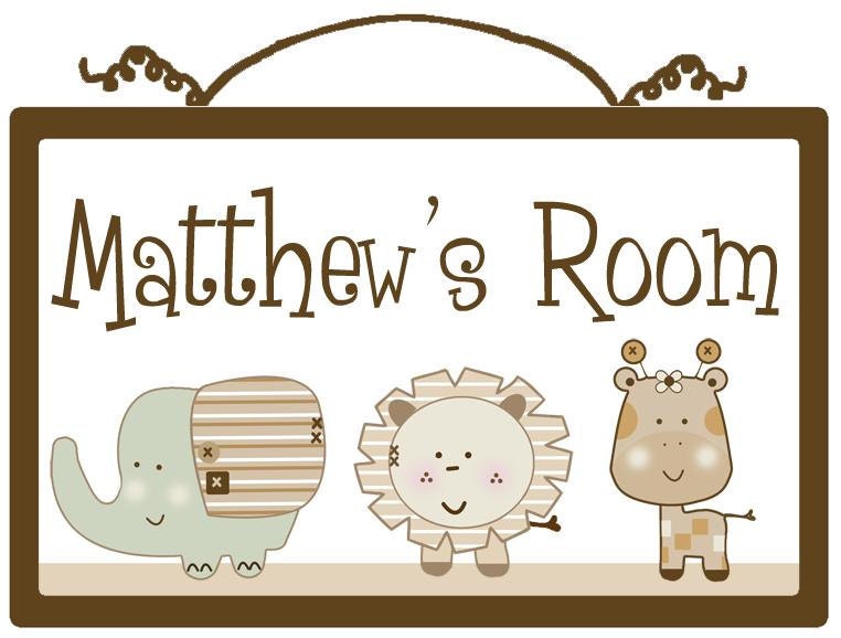 Personalized (Sleepy Safari/Jungle Animals) Wood Sign/Plaque So Cute