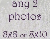 Custom photograph set, wall art, home decor, choose your own set -- any two 8x10 inch photos