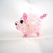 Pink Pig Miniature Figurine In Swarovski Crystals