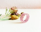 Romantic  Silver magenta Textured custom band ring. Mothers day gift idea. Spring summer