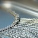 Silver threads of rain. Statement fringe collar choker necklace. Oriental Sparkling fashion jewelry. Glitter