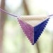 Mystic arrow. Geometric pendant/ necklace Neon Color block seed bead jewelry triangle shapes