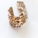 Leopard. Safari style delica beadwork cuff/ bracelet.  African earth toned trended jewelry.