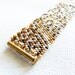 Leopard. Safari style delica beadwork cuff/ bracelet.  African earth toned trended jewelry.