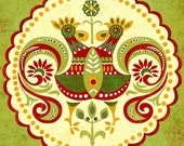Folklore Mandala-art print