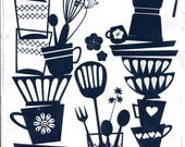 Do the dishes-serigraph silkscreen print in a limited edition no2