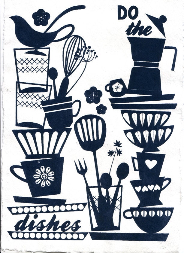 Do the dishes-serigraph silkscreen print in a limited edition no2