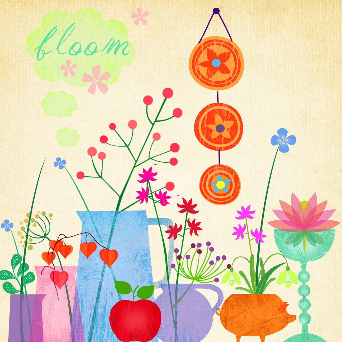 Flowers bloom in the light - limited edition art print
