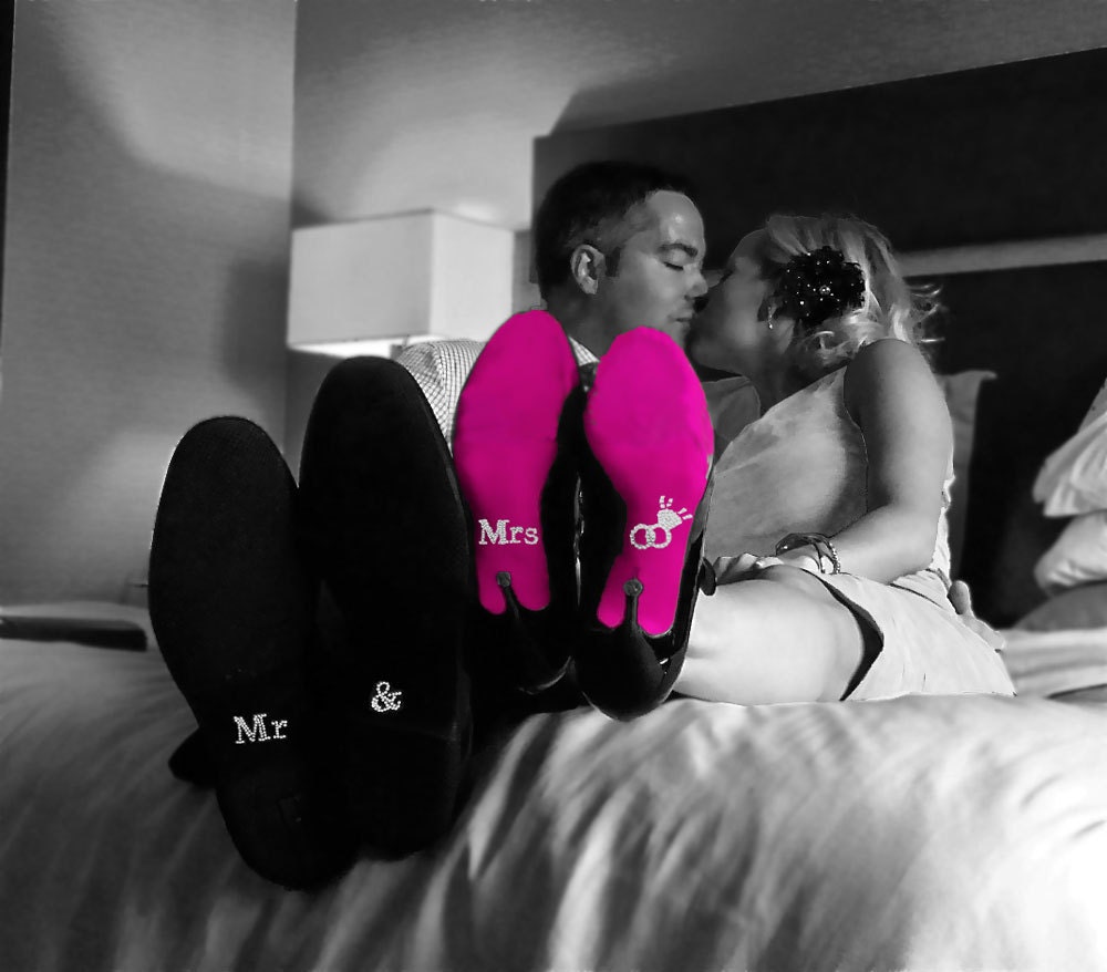 Wedding Props MR. and MRS. Wedding Shoe Sticker - Photo Booth Props