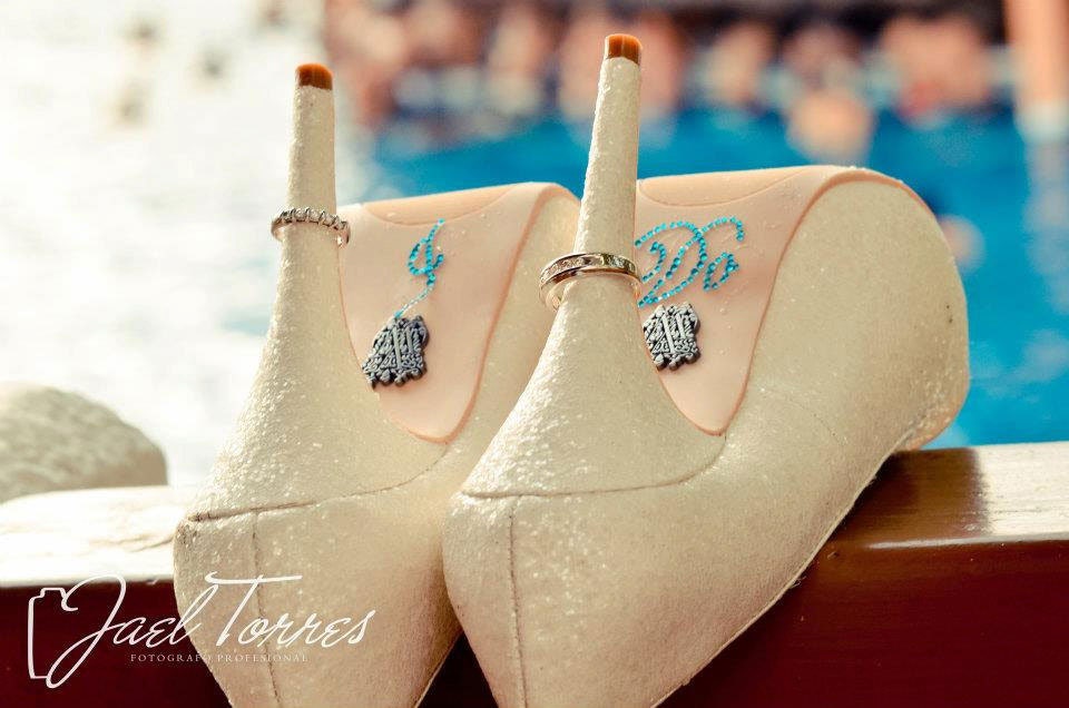 I DO Shoe Stickers in Blue for your Wedding Shoes