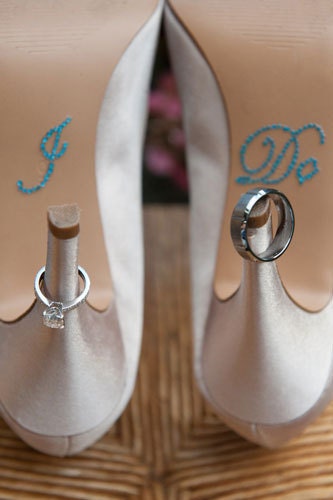 Wedding I DO Stickers for your Something Blue on your shoe