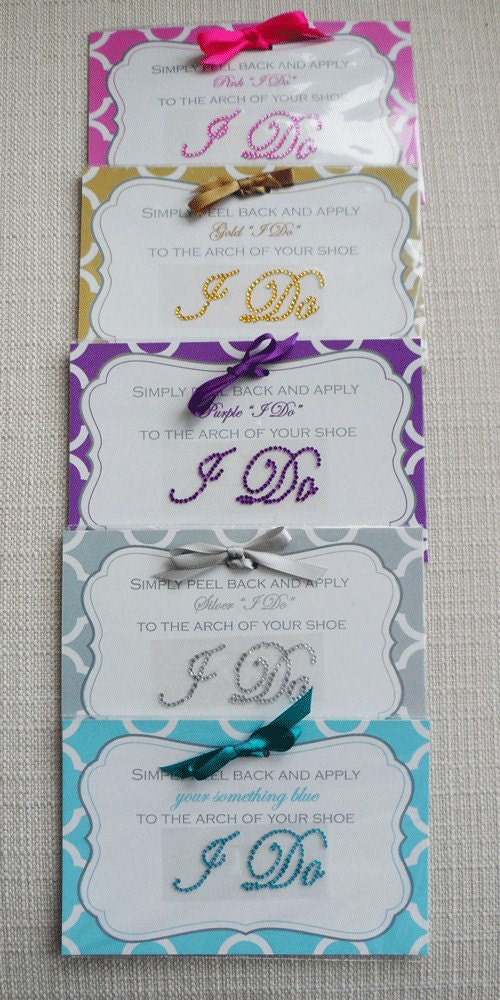 Wedding I DO Shoe Crystal Stickers in Silver