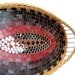 Serving tray mosaic in red and black decorated with mirror terracotta home decor